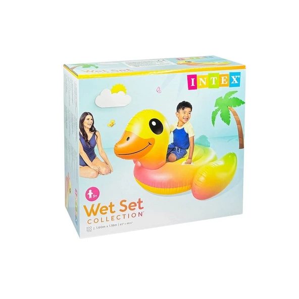 YUMURCAK TOYZ IBN57556 İntex Ördek Binici Tutmaçlı Ada Kız Erkek Çocuk Oyuncak Eğitici Oyuncaklar ürün görseli 1