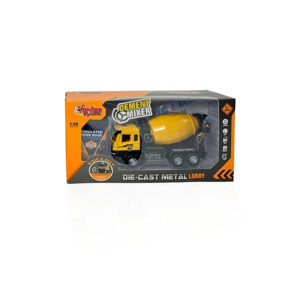 YUMURCAK TOYZ AA992-01AB Çek Bırak Işıklı ve Sesli 1:28 Kamyon Ekskavatör / Beton Mikseri Kız Erkek Çocuk Oyuncak ürün görseli 1