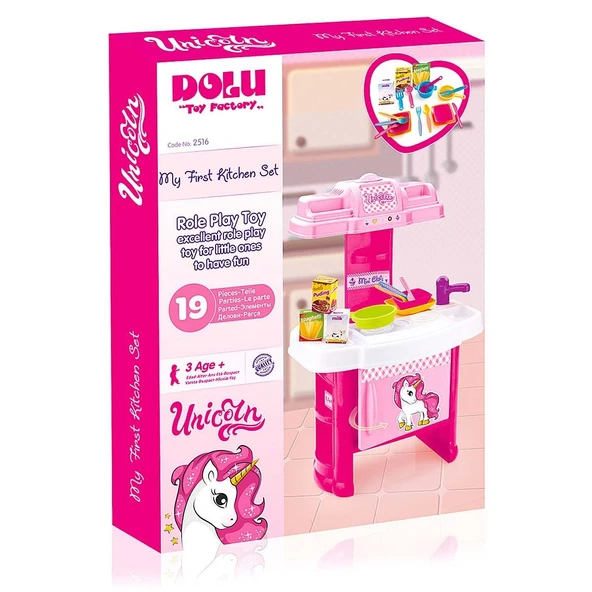 YUMURCAK TOYZ Dolu Unicorn Şefin Mutfak Seti - 2516D Kız Erkek Çocuk Oyuncak Eğitici Oyuncaklar ürün görseli 1