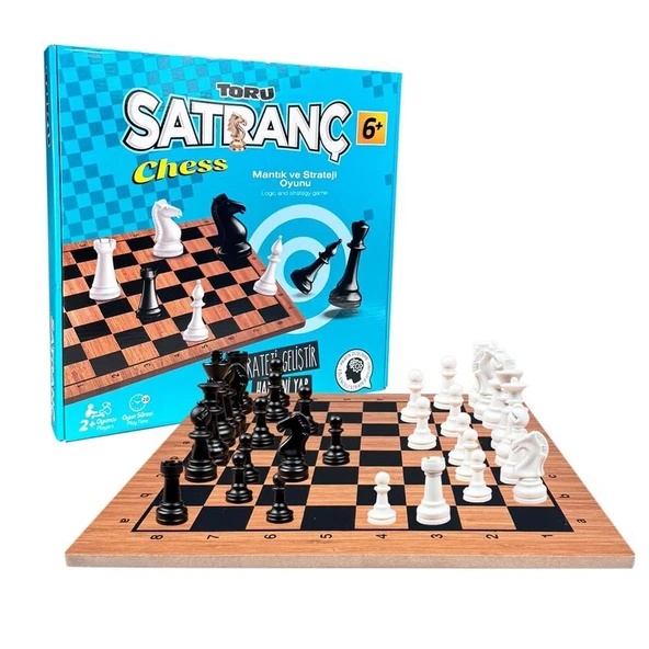YUMURCAK TOYZ TR5011 Toru Ahşap Satranç Seti Kız Erkek Çocuk Oyuncak Eğitici Oyuncaklar ürün görseli 1