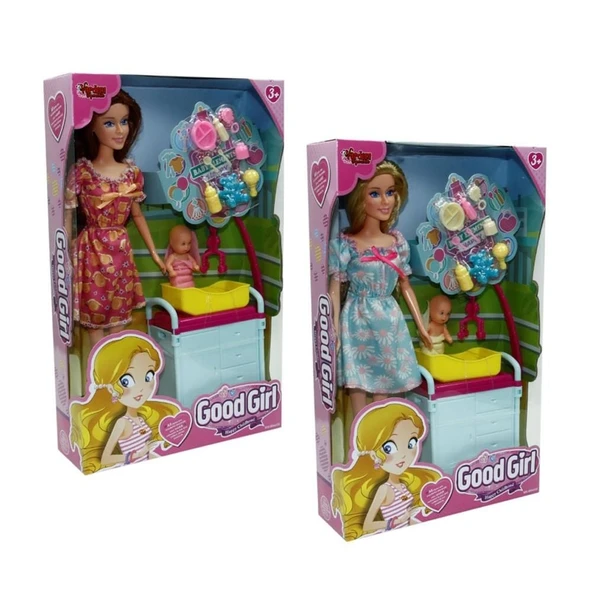 YUMURCAK TOYZ Kutulu 29Cm Aksesuarlı Beşikli Bebek Kız Erkek Çocuk Oyuncak Eğitici Oyuncaklar ürün görseli 1