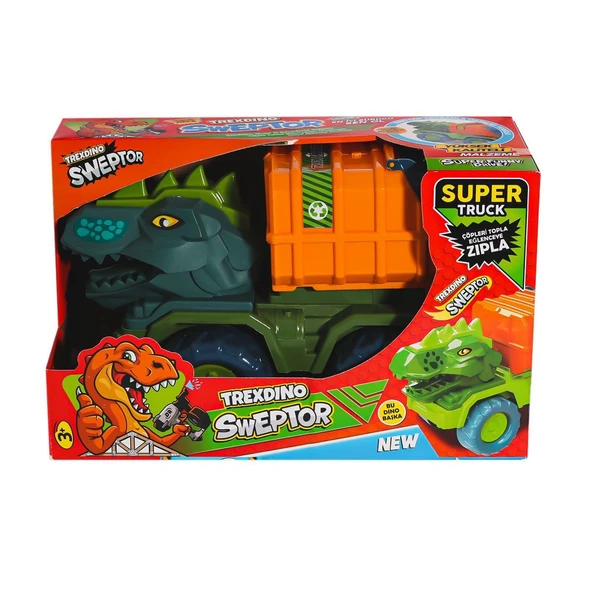 YUMURCAK TOYZ BMD503 Sweptor Dino Çöp Kamyonu -Asya Oyuncak Kız Erkek Çocuk Oyuncak Eğitici Oyuncaklar ürün görseli 1