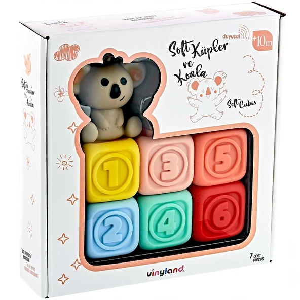 YUMURCAK TOYZ Vinyland Soft Aktivite Küpler Koala 7'li Set 661914 Kız Erkek Çocuk Oyuncak Eğitici Oyuncaklar ürün görseli 1