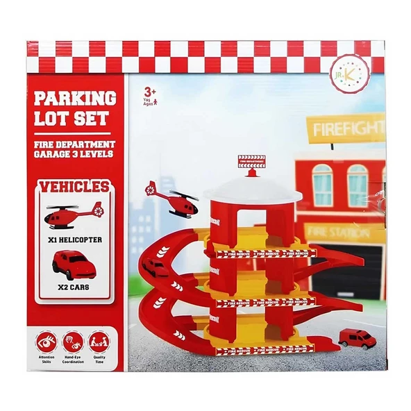YUMURCAK TOYZ İtfaiye Üç Katlı Otopark Kız Erkek Çocuk Oyuncak Eğitici Oyuncaklar ürün görseli 1