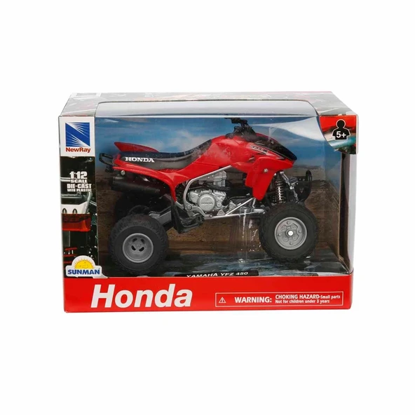 YUMURCAK TOYZ 1:12 Honda TRX450R 2009 Atv Model Motor Kız Erkek Çocuk Oyuncak Eğitici Oyuncaklar ürün görseli 1