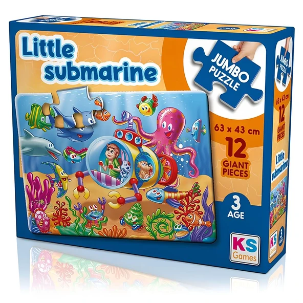 YUMURCAK TOYZ Little Submarine 12 Parça Jumbo Boy Puzzle Kız Erkek Çocuk Oyuncak Eğitici Oyuncaklar ürün görseli 1