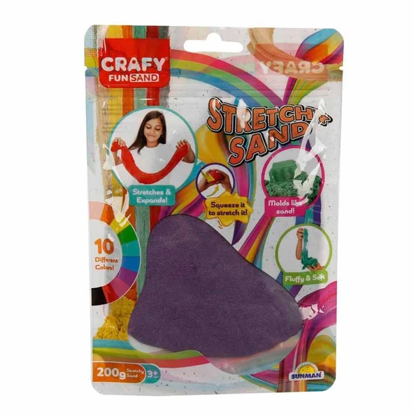YUMURCAK TOYZ Streç Oyun Kumu Mor 200 gr Kız Erkek Çocuk Oyuncak Eğitici Oyuncaklar ürün görseli 1