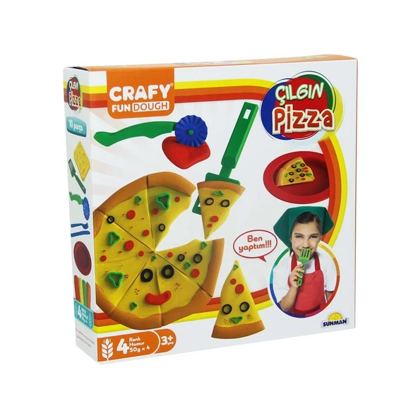 YUMURCAK TOYZ Fun Dough Çılgın Pizza Oyun Hamuru Seti 200 gr Kız Erkek Çocuk Oyuncak Eğitici Oyuncaklar ürün görseli 1