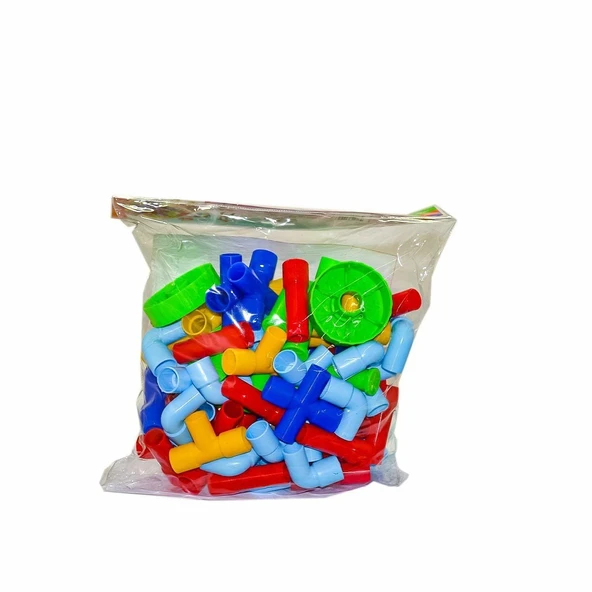 YUMURCAK TOYZ HC1025 POŞETTE Boru Blok Seti 72 PARÇA Kız Erkek Çocuk Oyuncak Eğitici Oyuncaklar ürün görseli 1