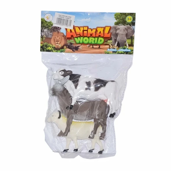 YUMURCAK TOYZ 3'lü Hayvan Seti Kız Erkek Çocuk Oyuncak Eğitici Oyuncaklar ürün görseli 1