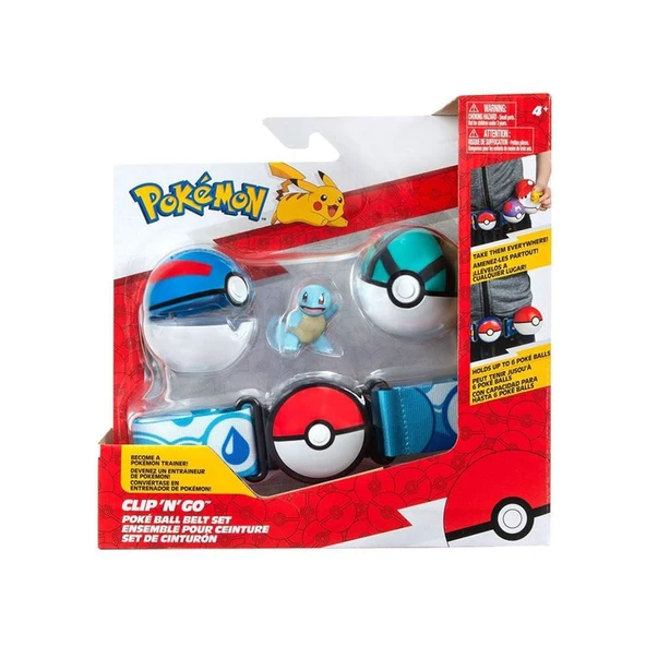 YUMURCAK TOYZ POK 95283-Q Pokemon Clip 'n' Go Pokeball Kemer ve Figür Seti Kız Erkek Çocuk Oyuncak Eğitici Oyuncak ürün görseli 1