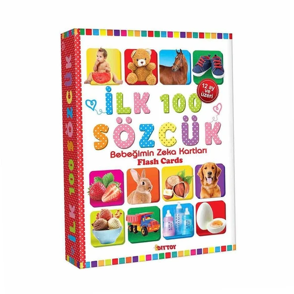 YUMURCAK TOYZ 1758 FLASCARDS İLK 100 SÖZCÜK Kız Erkek Çocuk Oyuncak Eğitici Oyuncaklar ürün görseli 1