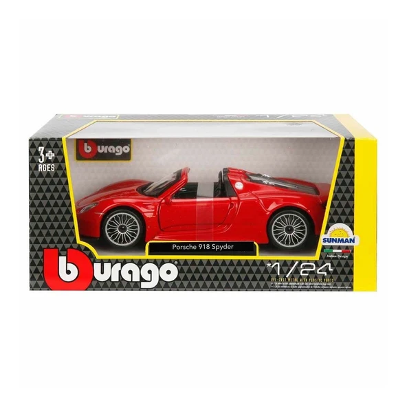 YUMURCAK TOYZ 21076 1:24 Porsche 918 Spyder Model Araba Kız Erkek Çocuk Oyuncak Eğitici Oyuncaklar ürün görseli 1