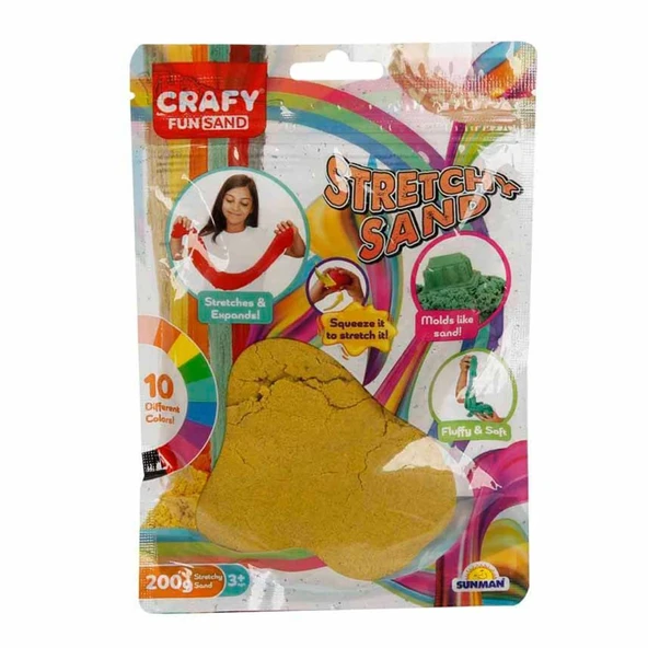 YUMURCAK TOYZ Streç Oyun Kumu Sarı 200 gr Kız Erkek Çocuk Oyuncak Eğitici Oyuncaklar ürün görseli 1