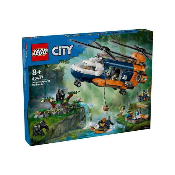 YUMURCAK TOYZ 60437 Lego City Orman Kaşifinin Helikopteri Kamp Yerinde 881 parça +8 yaş Kız Erkek Çocuk Oyuncak Eğ ürün görseli 1