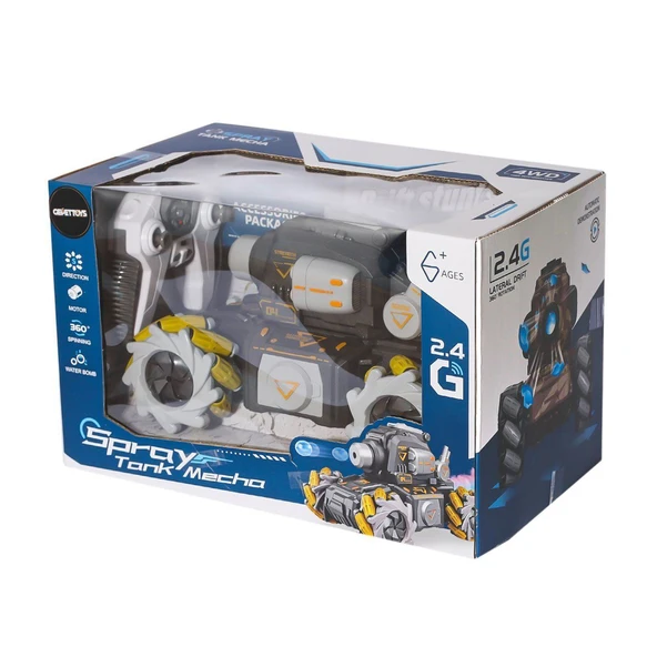 YUMURCAK TOYZ HD3400 Kumandalı Drift Yapan Su Atan Tank Mecha Kız Erkek Çocuk Oyuncak Eğitici Oyuncaklar ürün görseli 1