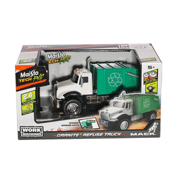 YUMURCAK TOYZ MAY 82182 Kumandalı Mack Granite Refuse Truck Kız Erkek Çocuk Oyuncak Eğitici Oyuncaklar ürün görseli 1