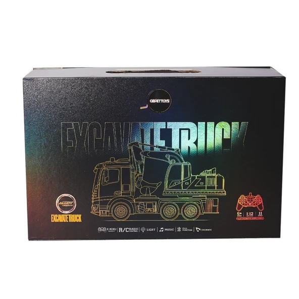 YUMURCAK TOYZ HJ8001-2 Kumandalı Metal Excavate Truck Kız Erkek Çocuk Oyuncak Eğitici Oyuncaklar ürün görseli 1