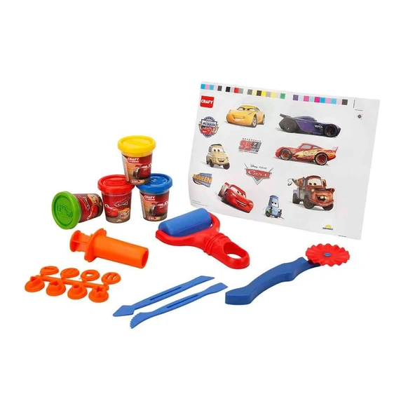 YUMURCAK TOYZ Crafy Cars Sırt Çantalı Oyun Hamuru Seti 200 Gr. 18 Parça Kız Erkek Çocuk Oyuncak Eğitici Oyuncaklar ürün görseli 1