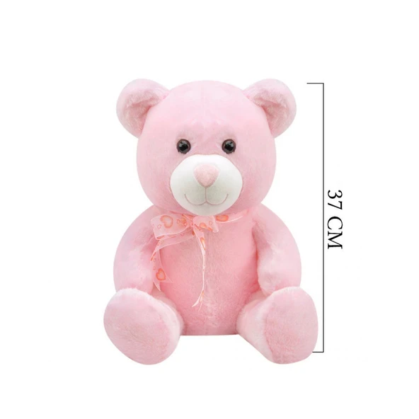 YUMURCAK TOYZ 1178P Selay, Oturan Ayı 37cm Pembe Kız Erkek Çocuk Oyuncak Eğitici Oyuncaklar ürün görseli 1
