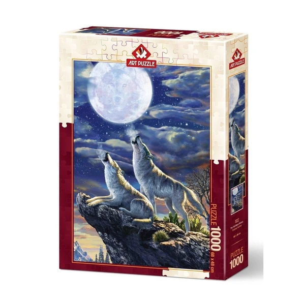 YUMURCAK TOYZ 5217 Art Puzzle, Dolunay Kurtları 1000 Parça Puzzle Kız Erkek Çocuk Oyuncak Eğitici Oyuncaklar ürün görseli 1