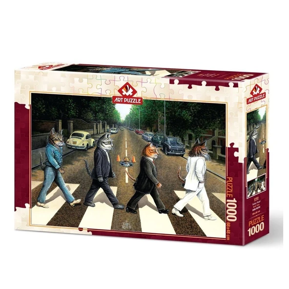 YUMURCAK TOYZ 5193 Art Puzzle Kedi Yolu 1000 Parça Puzzle Kız Erkek Çocuk Oyuncak Eğitici Oyuncaklar ürün görseli 1