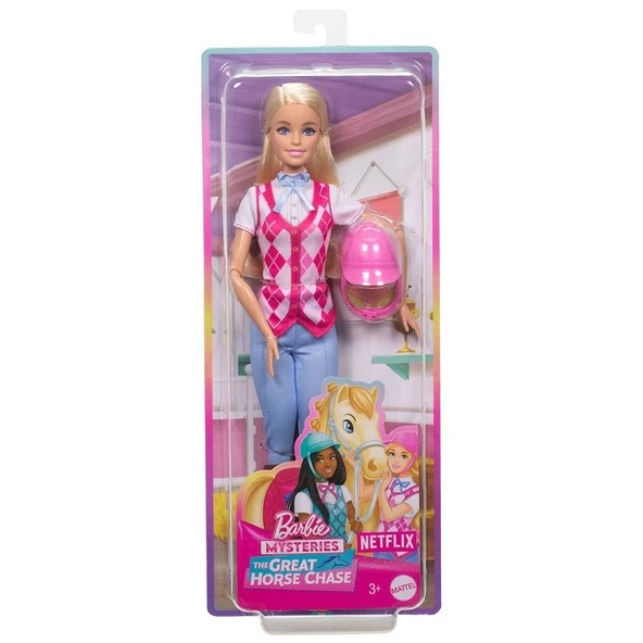 YUMURCAK TOYZ HXJ38 Barbie Binici Bebek - Malibu -Barbie Mysteries: The Great Horse Chase Kız Erkek Çocuk Oyuncak ürün görseli 1