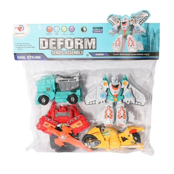 YUMURCAK TOYZ RL589-35D Sök Tak Robot Seti Kız Erkek Çocuk Oyuncak Eğitici Oyuncaklar ürün görseli 1