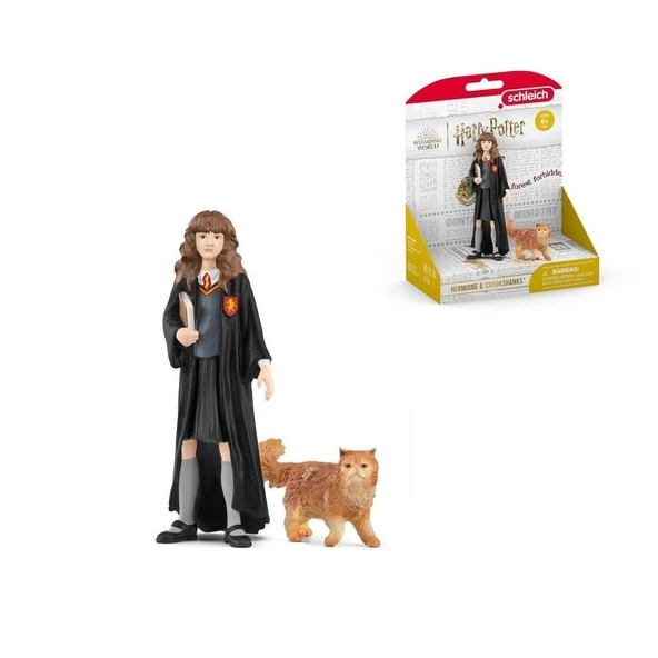 YUMURCAK TOYZ 42635 Schleich - Hermione Granger ve Crookshanks - Harry Potter Serisi +3 yaş Kız Erkek Çocuk Oyunca ürün görseli 1