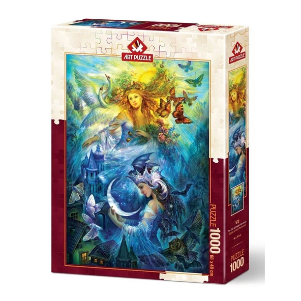 YUMURCAK TOYZ 5218 Art Puzzle, Gündüz ve Gece Prensesleri 1000 Parça Kız Erkek Çocuk Oyuncak Eğitici Oyuncaklar ürün görseli 1