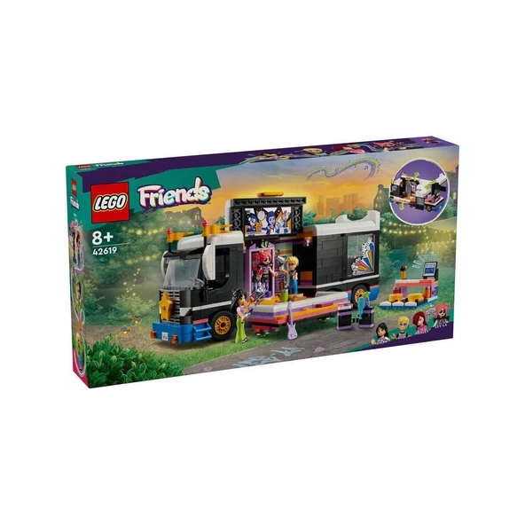 YUMURCAK TOYZ 42619 Lego Friends Pop Star Turne Otobüsü 845 parça +8 yaş Kız Erkek Çocuk Oyuncak Eğitici Oyuncakla ürün görseli 1