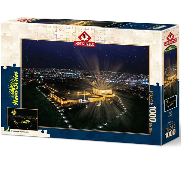 YUMURCAK TOYZ 5237 Anıtkabir 1000 Parça Neon - Art Puzzle Kız Erkek Çocuk Oyuncak Eğitici Oyuncaklar ürün görseli 1