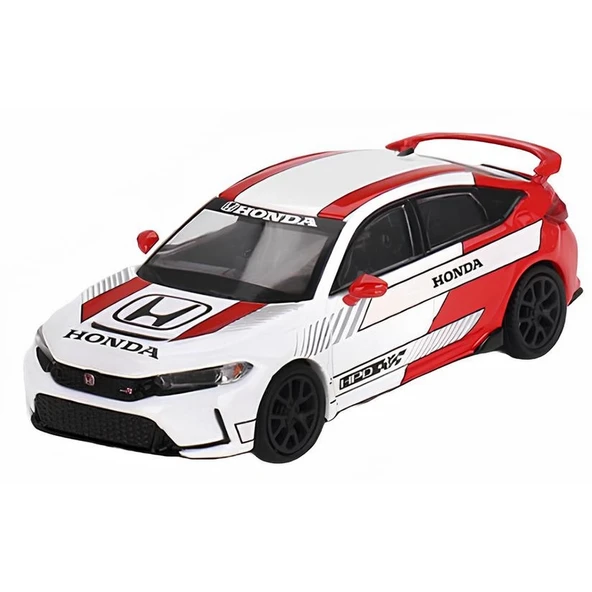 YUMURCAK TOYZ Mini Gt 1/64 Honda Civic Type R #2 2023 Pace Car White Kız Erkek Çocuk Oyuncak Eğitici Oyuncaklar ürün görseli 1