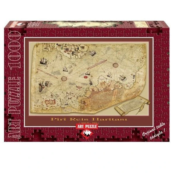 YUMURCAK TOYZ 4308 Art Puzzle Piri Reis Haritası 1000 Parça Puzzle Kız Erkek Çocuk Oyuncak Eğitici Oyuncaklar ürün görseli 1