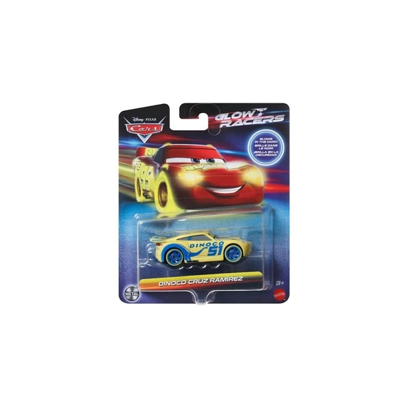 YUMURCAK TOYZ HPG76 Cars Karanlıkta Parlayan Yarışçılar Tekli Karakter Araçlar -1adet fiyatıdır Kız Erkek Çocuk Oy ürün görseli 1