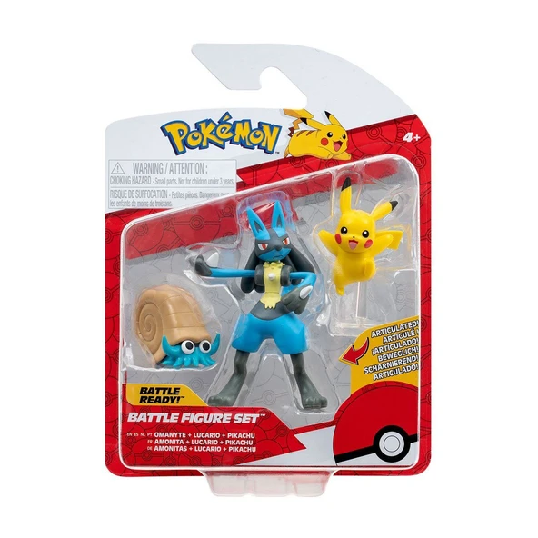 YUMURCAK TOYZ POK 95155-K Pokemon Battle 3\'lü Figür Seti Kız Erkek Çocuk Oyuncak Eğitici Oyuncaklar ürün görseli 1