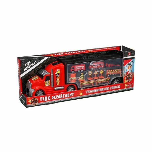 YUMURCAK TOYZ ERN-875 Heroes Toys Çantalı İtfaiye Taşıyıcı Tır Seti Kız Erkek Çocuk Oyuncak Eğitici Oyuncaklar ürün görseli 1