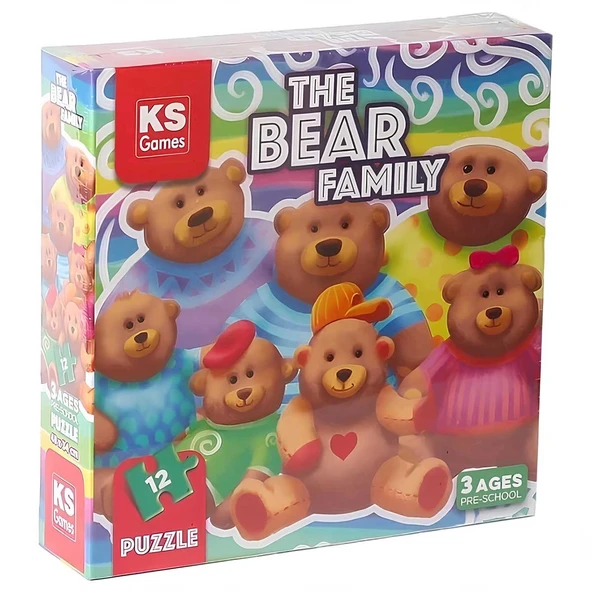YUMURCAK TOYZ KS Games The Bear Family Pre-School Puzzle Kız Erkek Çocuk Oyuncak Eğitici Oyuncaklar ürün görseli 1