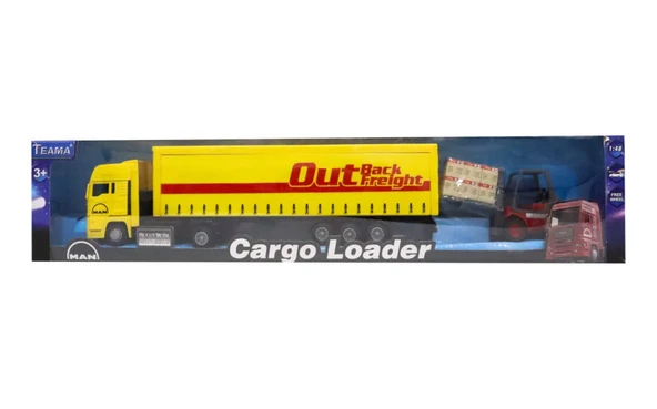YUMURCAK TOYZ Kutulu Sürtmeli Forklift ve Sarı Konteynır Tır Kız Erkek Çocuk Oyuncak Eğitici Oyuncaklar ürün görseli 1