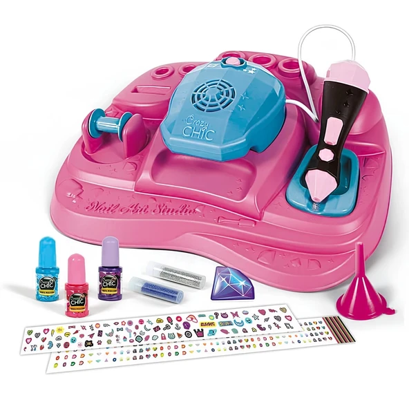 YUMURCAK TOYZ Crazy Chic Oje Kurutucu Tırnak Süsleme ve Tasarım Stüdyosu Kız Erkek Çocuk Oyuncak Eğitici Oyuncakla ürün görseli 1