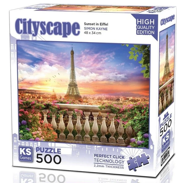 YUMURCAK TOYZ KS Games Sunset in Eiffel Puzzle 500 Parça 20066 Kız Erkek Çocuk Oyuncak Eğitici Oyuncaklar ürün görseli 1