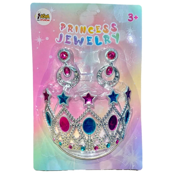 YUMURCAK TOYZ Prenses Tacı ve Küpe Seti Kız Erkek Çocuk Oyuncak Eğitici Oyuncaklar ürün görseli 1