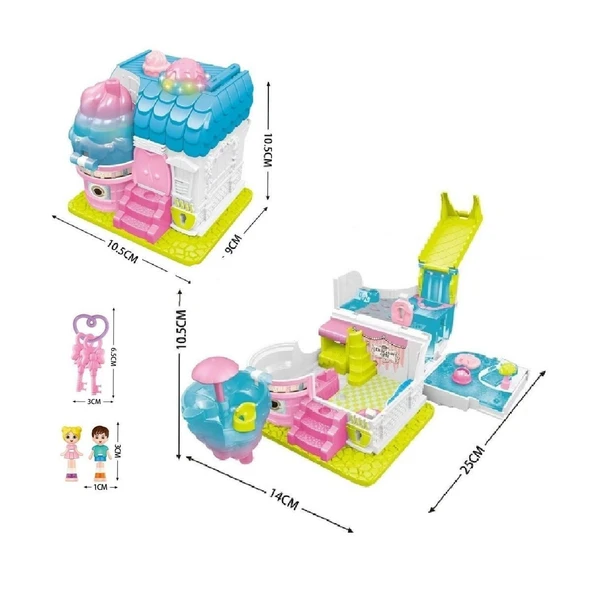 YUMURCAK TOYZ QF2910-11-12-13-14-15 Işıklı Müzikli Aksesuarlı Ev Serisi Açılıp-Katlanır Kız Erkek Çocuk Oyuncak Eğ ürün görseli 1