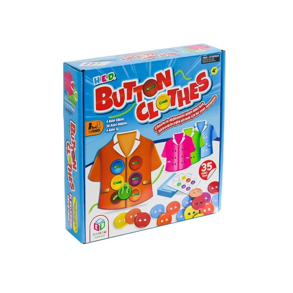 YUMURCAK TOYZ HED 725 Button Clothes Kız Erkek Çocuk Oyuncak Eğitici Oyuncaklar ürün görseli 1