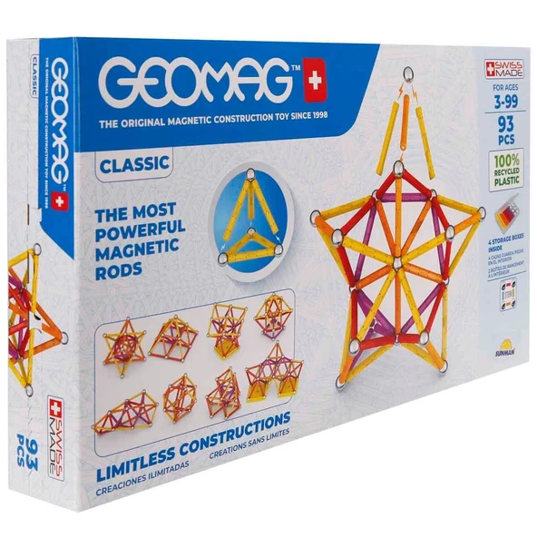 YUMURCAK TOYZ Geomag Classic Manyetik Zeka Oyunu 93 Parça S00000273 Kız Erkek Çocuk Oyuncak Eğitici Oyuncaklar ürün görseli 1
