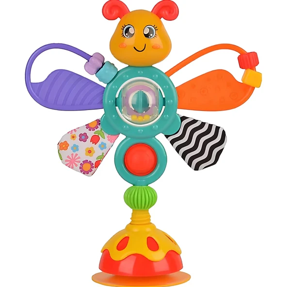 YUMURCAK TOYZ Çıngıraklı Hışırtılı Vantuzlu Sevimli Kelebek Yemek Arkadaşım Kız Erkek Çocuk Oyuncak Eğitici Oyunca ürün görseli 1