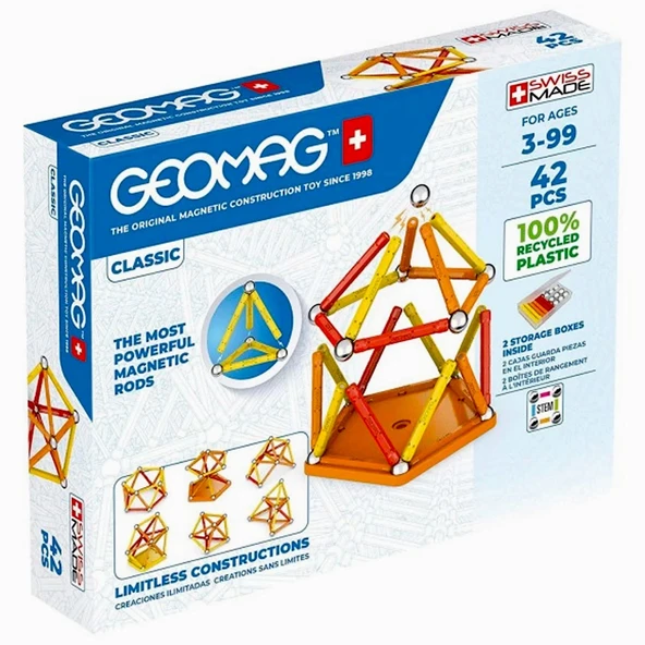 YUMURCAK TOYZ Geomag Classic Manyetik Zeka Oyunu 42 Parça Kız Erkek Çocuk Oyuncak Eğitici Oyuncaklar ürün görseli 1