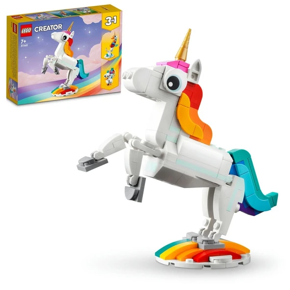 YUMURCAK TOYZ LEGO Creator Sihirli Tek Boynuzlu At 31140 Kız Erkek Çocuk Oyuncak Eğitici Oyuncaklar ürün görseli 1