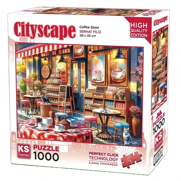 YUMURCAK TOYZ KS Games Coffee Store Puzzle 1000 Parça 20809 Kız Erkek Çocuk Oyuncak Eğitici Oyuncaklar ürün görseli 1