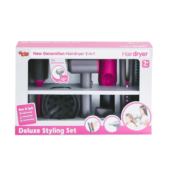 YUMURCAK TOYZ HUA-1019 Sesli ve Işıklı 2IN1 Lüks Saç Şekillendirici Set -Vardem Oyuncak Kız Erkek Çocuk Oyuncak Eğ ürün görseli 1